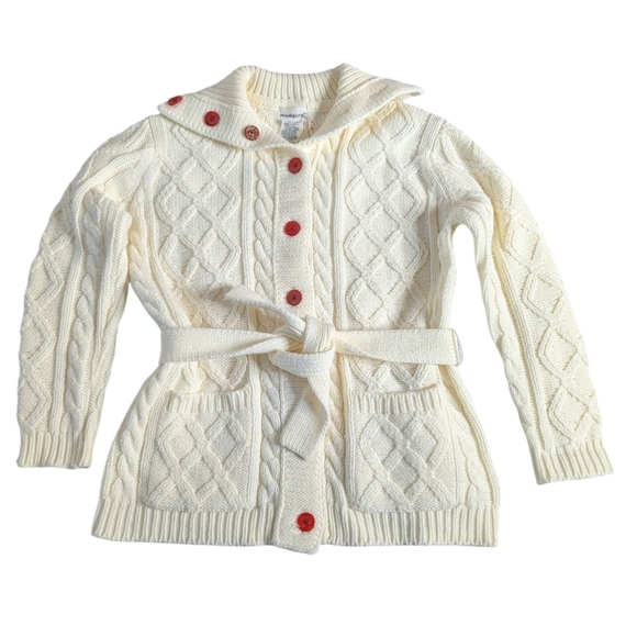 Mantessa vintage fisherman button down cardigan sz M - Picture 1 of 7